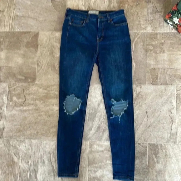 Free People | Busted Knee Skinny Jeans - Picture 3 of 8